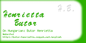 henrietta butor business card